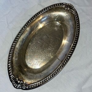 Vintage Sheridan silver plated oval serving dish